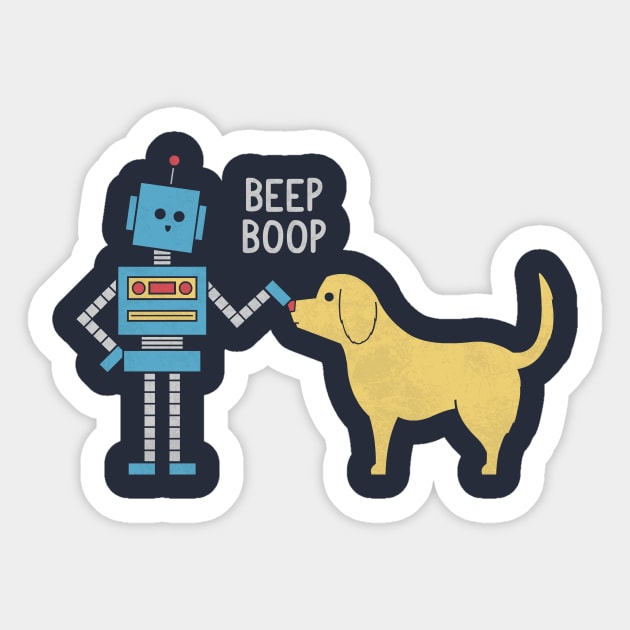 Beep Boop Sticker by HandsOffMyDinosaur